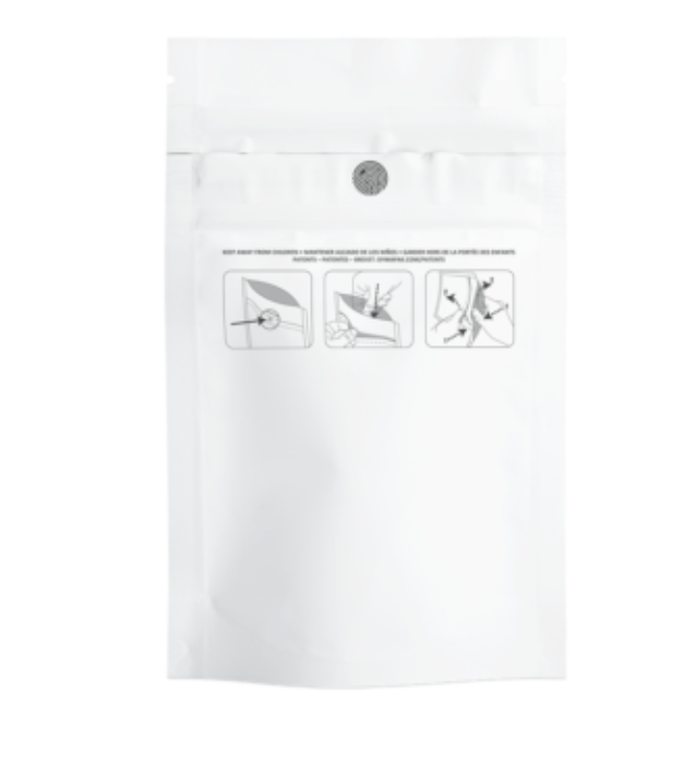 Quarter Ounce Child Resistant Bag White