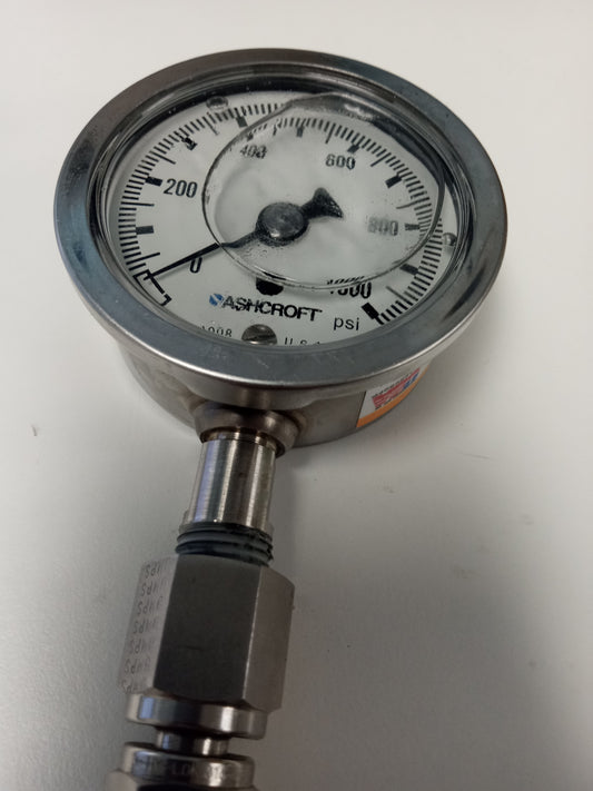 Ashcroft 0-1000psi Gauge 0.5 Inch 316 Steel