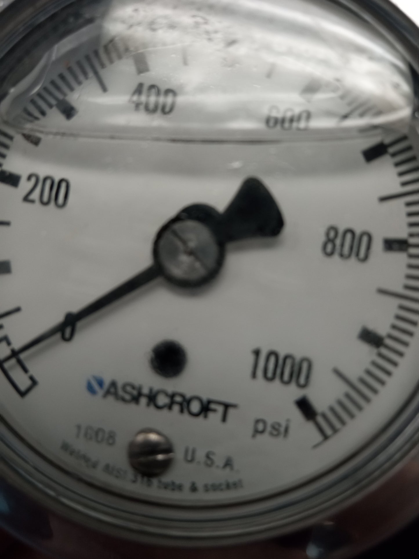 Ashcroft 0-1000psi Gauge 0.5 Inch 316 Steel