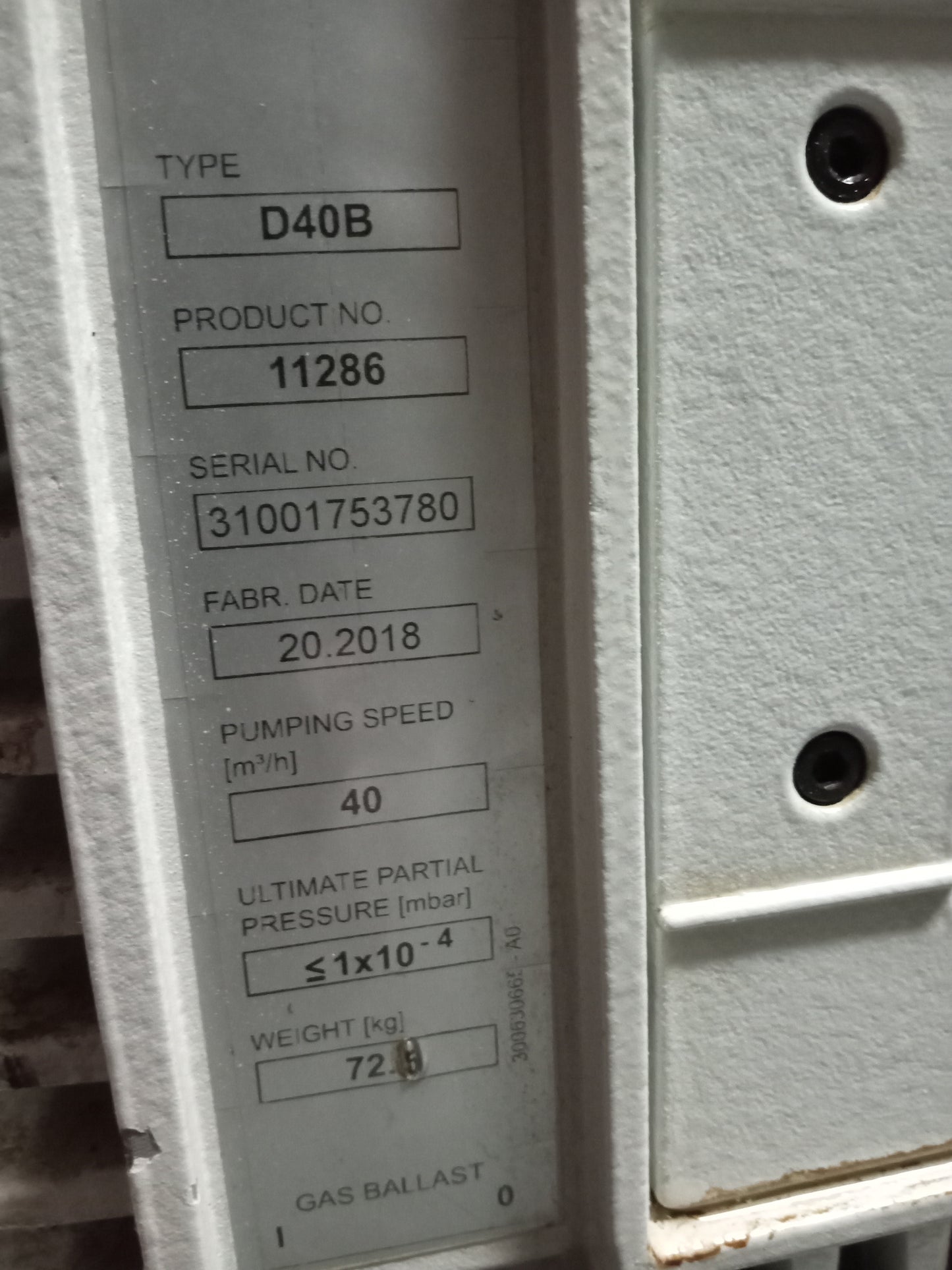 Leybold TRIVAC D40B Rotary Vane Dual Stage Mechanical Vacuum Pump. 3 phase