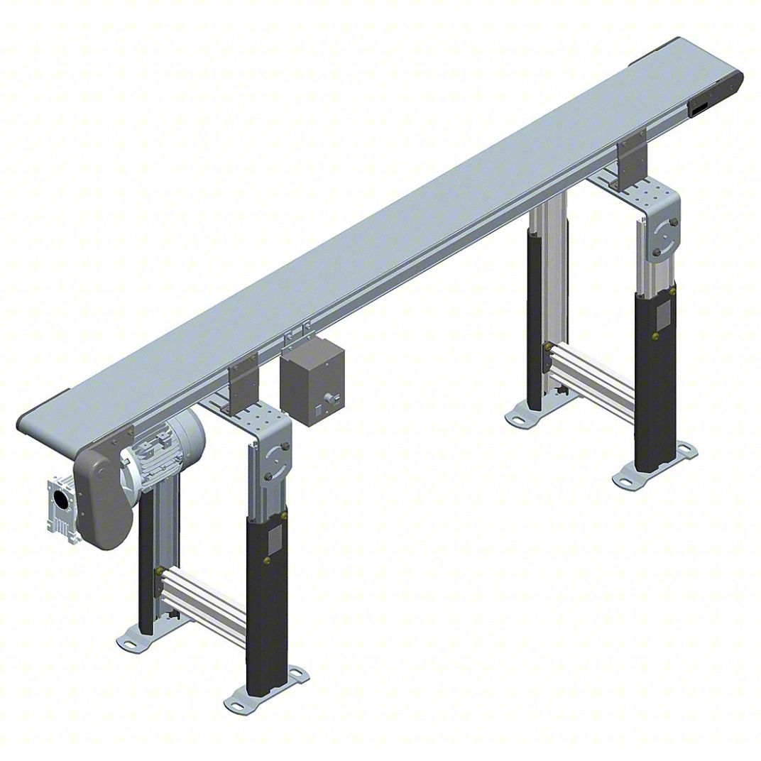 Dorner Belt Conveyor: 6in Belt Wd, 6ft long, 80 lb Max Load Capacity, 115V AC, 91 fpm Speed, Adj Speed, Light-Duty